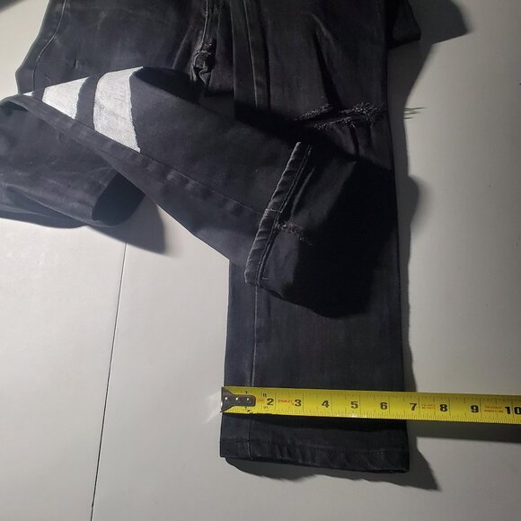 Naked & Famous Skinny Guy Jeans 31W -Painted- Destroyed-- Japanese raw denim - Picture 12 of 16